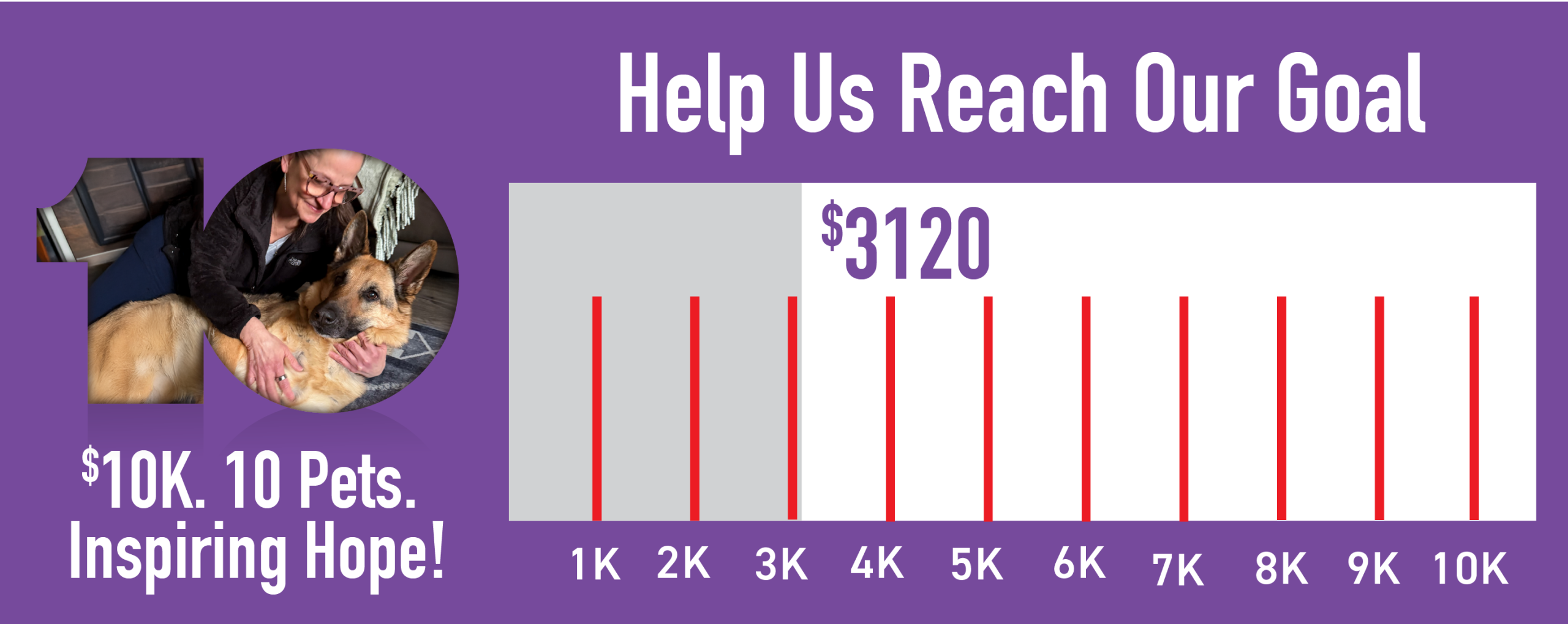 $10K. 10 Pets. Inspiring Hope!